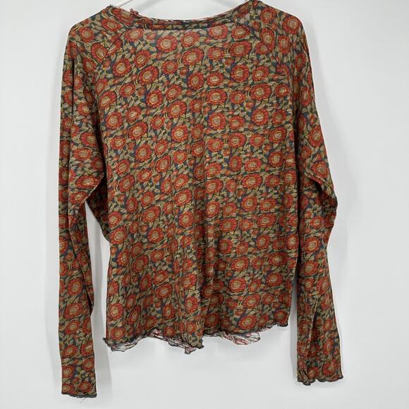 Natural Life Shirt Womens XL Boho Floral Lightweight Long Sleeve Pullover Top - Picture 7 of 9